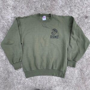 Soffe Men's Green and Khaki Sweatshirt